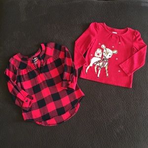 2 girls tops size 24 months and 2t